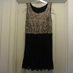 SEQUINS GIRL DANCE DRESS W CHIFFON PLEATS BY MAISON JULES L